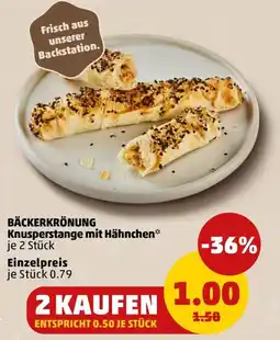 PENNY BÄCKERKRÖNUNG Knusperstange mit Hähnchen* Angebot
