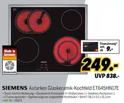 MEDIMAX SIEMENS Autarkes Glaskeramik-Kochfeld ET645HN17E Angebot