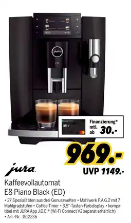 MEDIMAX jura Kaffeevollautomat E8 Piano Black (ED) Angebot