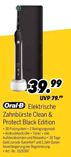 MEDIMAX Oral-B Elektrische Zahnbürste Clean & Protect Black Edition Angebot