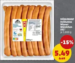 PENNY MÜHLENHOF Delikatess Wiener Würstchen XXL Angebot