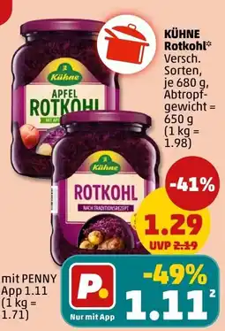 PENNY Kühne Rotkohl Angebot