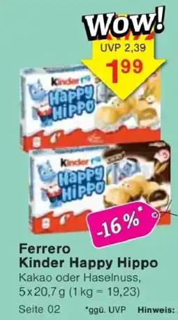Jawoll Ferrero Kinder Happy Hippo Angebot