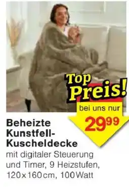 Jawoll Beheizte Kunstfell-Kuscheldecke Angebot