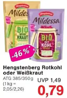 Jawoll Hengstenberg Rotkohl oder Weißkraut Angebot