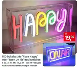 Bauhaus LED-Dekoleuchte 'Neon Happy' Angebot
