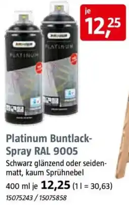 Bauhaus Platinum Buntlack-Spray RAL 9005 Angebot