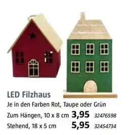Bauhaus LED Filzhaus Angebot