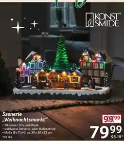 Selgros KONSTSMIDE Szenerie „Weihnachtsmarkt“ Angebot