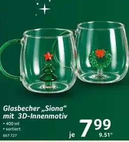 Selgros Glasbecher „Siona“ mit 3D-Innenmotiv Angebot