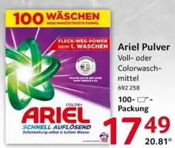 Selgros Ariel Pulver Voll- oder Colorwaschmittel Angebot