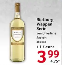 Selgros Rietburg Wappen Serie Riesling Angebot
