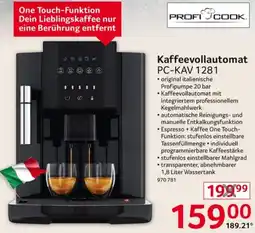 Selgros PROFI COOK Kaffeevollautomat PC-KAV 1281 Angebot