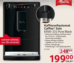 Selgros Melitta Kaffeevollautomat Caffeo Solo E950-222 Pure Black Angebot