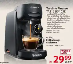 Selgros Tassimo Finesse TAS162E/103E Angebot