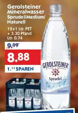 Hol'ab Getränkemarkt Gerolsteiner Mineralwasser Sprudel/Medium/Naturell Angebot