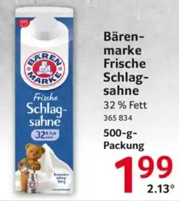 Selgros Bärenmarke Frische Schlagsahne Angebot