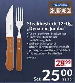Selgros TRAMONTINA CHUARRASCO Steakbesteck 12-tlg. „Dynamic Jumbo“ Angebot