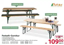 Selgros Festzelt-Garnitur NATURA Angebot