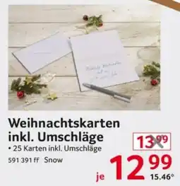 Selgros Weihnachtskarten inkl. Umschläge Angebot