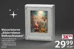 Selgros Wasserlaterne "Bilderrahmen Weihnachtsmann" Angebot