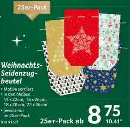 Selgros Weihnachts-Seidenzugbeutel Angebot