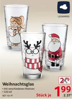 Selgros Weihnachtsglas LEONARDO Angebot