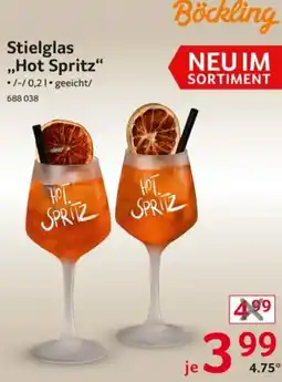 Selgros Stielglas „Hot Spritz“ Böckling Angebot