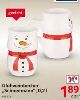 Selgros Glühweinbecher „Schneemann“ Angebot