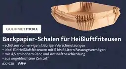 Selgros GOURMETMAXX Backpapier-Schalen für Heißluftfritteusen Angebot