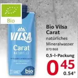 Selgros Bio Vilsa Carat natürliches Mineralwasser Angebot
