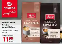 Selgros Melitta Bella Crema ganze Bohne Angebot