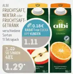 Edeka Struve ALBI FRUCHTSAFT, NEKTAR oder FRUCHTSAFT-GETRÄNK Angebot