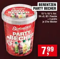 Handelshof Berentzen Party Becher Angebot