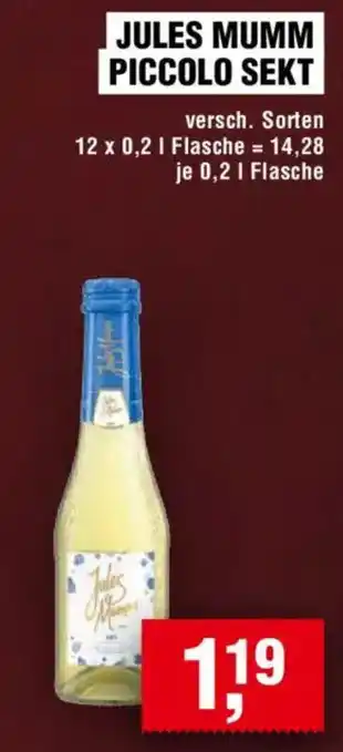 JULES MUMM PICCOLO SEKT