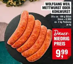 Handelshof WOLFGANG WEIL METTWURST ODER KOHLWURST Angebot