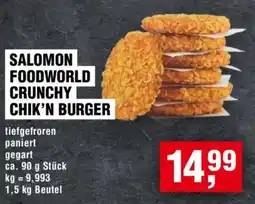 Handelshof SALOMON FOODWORLD CRUNCHY CHIK'N BURGER Angebot