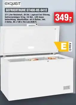 Handelshof exquisit GEFRIERTRUHE GT400-HE-041E Angebot
