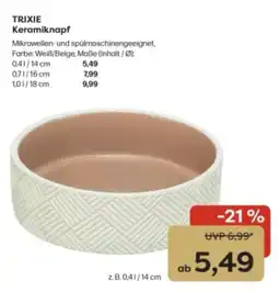 Zoo & Co TRIXIE Keramiknapf Angebot