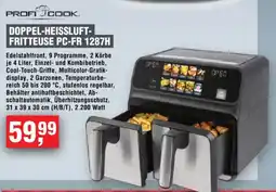 Handelshof PROFI COOK DOPPEL-HEISSLUFT-FRITTEUSE PC-FR 1287H Angebot