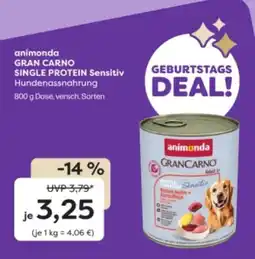 Zoo & Co animonda GRAN CARNO SINGLE PROTEIN Sensitiv Angebot