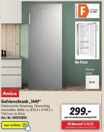 Lidl Amica Gefrierschrank ,,114F" Angebot