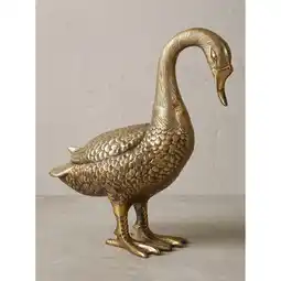 Netto Marken-Discount Gänsefigur Aluminium Gold 46x19x42 cm - DENDER Kadima Design Angebot
