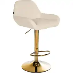 Netto Marken-Discount CLP Barhocker Braga Gold Kunstleder - Farbe: creme Angebot