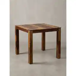 Netto Marken-Discount Esstisch Dunkles Massivholz 80x80x75 cm - CHARENTE Kadima Angebot