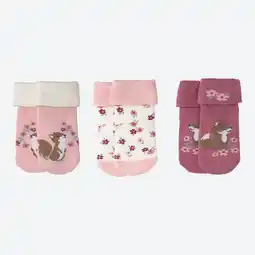 NKD Baby-Mädchen-Frotteesocken mit Umschlag, 3er-Pack Angebot