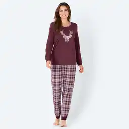 NKD Damen-Schlafanzug mit Hirsch-Motiv, 2-teilig Angebot