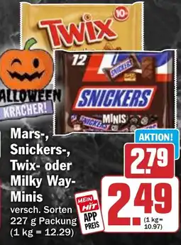 HIT Mars-, Snickers-, Twix- oder Milky Way-Minis Angebot