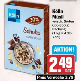 HIT Kölln Müslischoko Hafer-Müsli Angebot