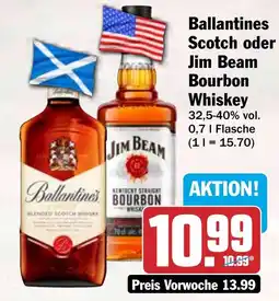 HIT Ballantines Scotch oder Jim Beam Bourbon Whiskey Angebot